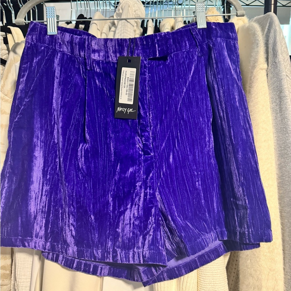 Nastygal velvet shorts